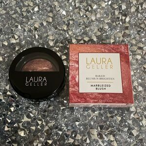 Laura Geller baked blush n bright marbleized blush in apricot berry color makeup